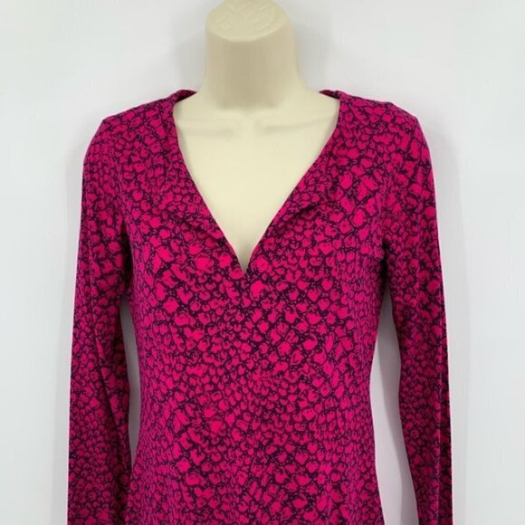 DVF Diane von Furstenberg Reina Dotted Snake tunic dress pink python new 8 - Picture 2 of 5